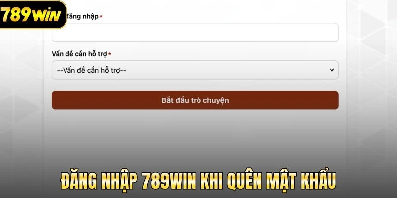 Đăng nhập 789Win khi quên mật khẩu
